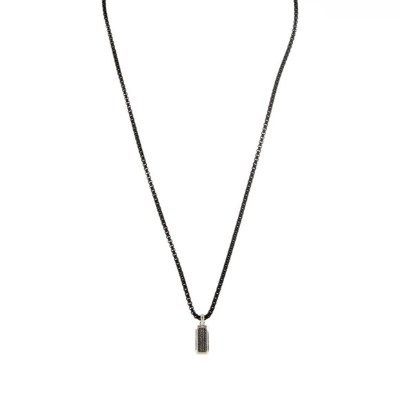 DAVID YURMAN DIAMOND STERLING SILVER 925 STREAMLINE AMULET PENDANT NECKLACE - Picture 5 of 9